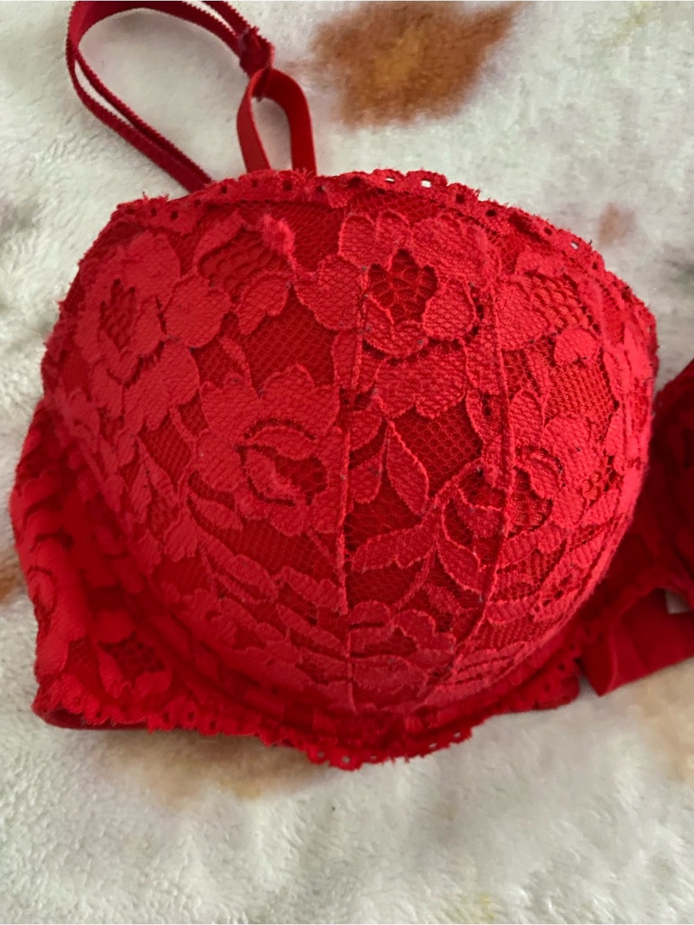 Victoria secret pink Red Lace Push-up bra - Picture 3 of 7